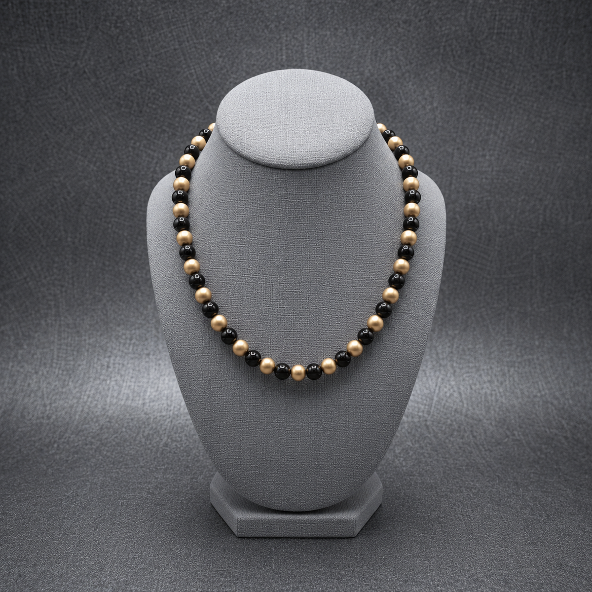 Statement Necklace in Colored Agate and Matte Gold Beads with Toggle Clasp - 4 Color options