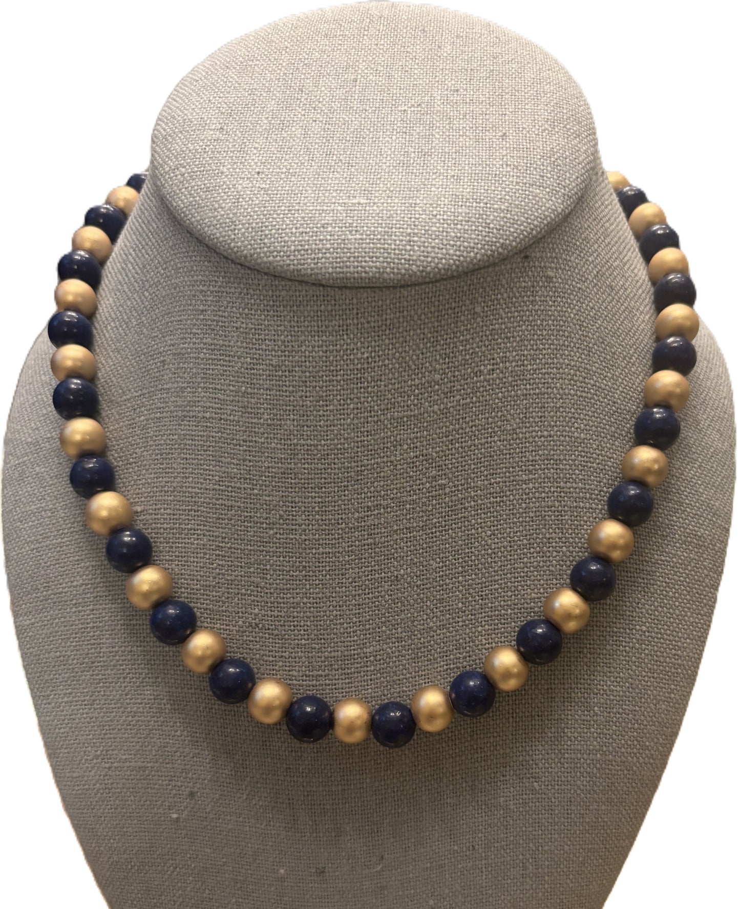 Holiday Statement Necklace in Colored Agate and Matte Gold Beads with Toggle Clasp - 4 Color options