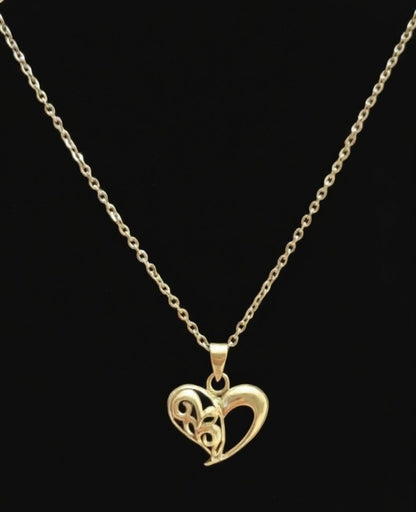 Exquisite Filigree Heart Pendant in 925 Sterling Silver Holiday Gift