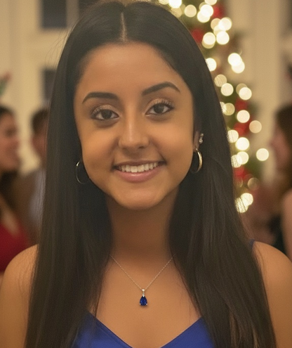 Simulated Sapphire Pear Shaped Elegant Pendant Necklace Holiday Gift