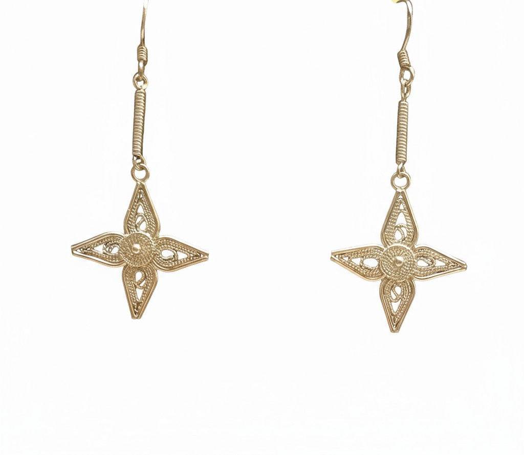 Stargazer Filigree Dainty 925 Sterling Silver Earrings
