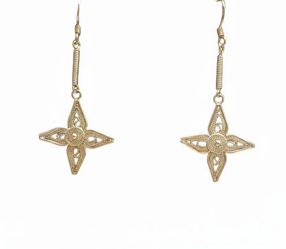 Stargazer Filigree Dainty 925 Sterling Silver Earrings