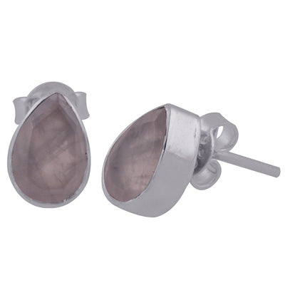 Minimalist Brilliant Cut Pear Shaped Gemstone 925 Sterling Silver Stud Earrings - 2 Color Options